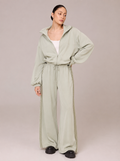 Set 2 Pièces – Veste Zippée et Pantalon Large avec Bandes Latérales