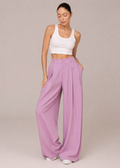 Pantalon Large à Fines Rayures – Taille Haute Coupe Fluide