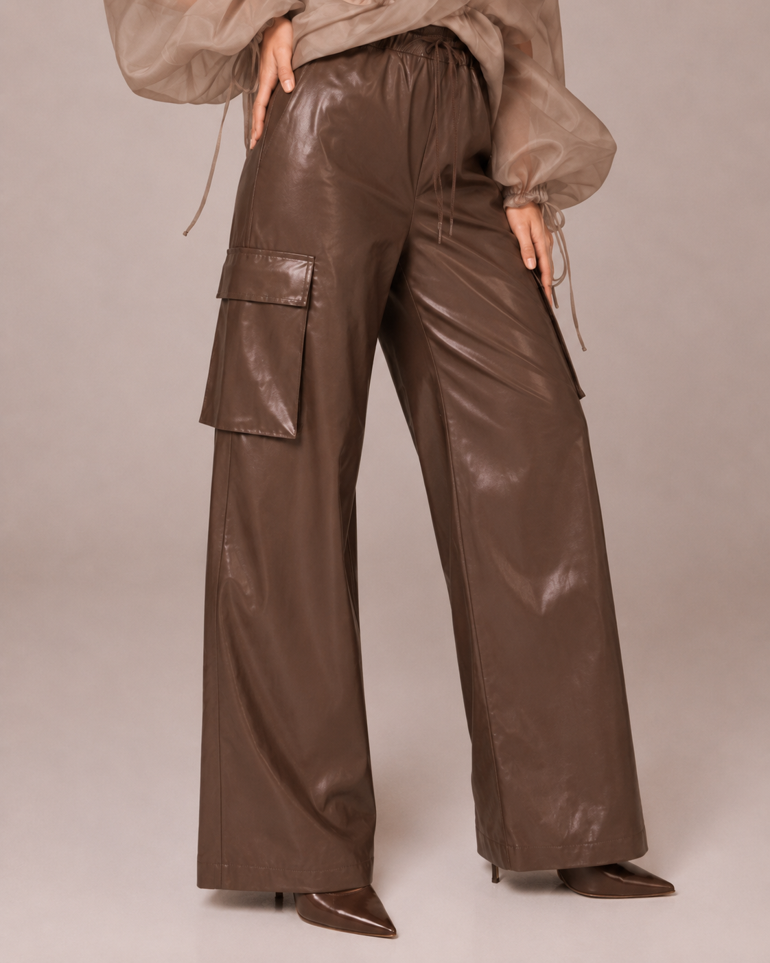 Pantalon Cargo Imperméable – Coupe Large Taille Élastiquée
